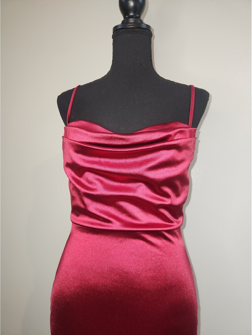 Burgundy Strap v dress